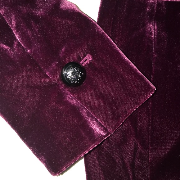 Etcetera Regency Velvet Blazer Jacket Plum Size 0 - Picture 6 of 8